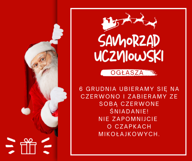 Ogłoszenie samorządu Uczniowskiego - plakat