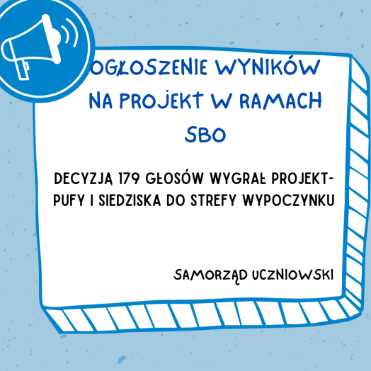 Plakat - Ogłoszenie wyników głosowania SBO